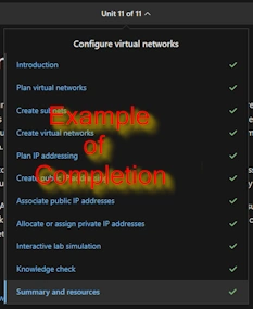 configure virtual network progress